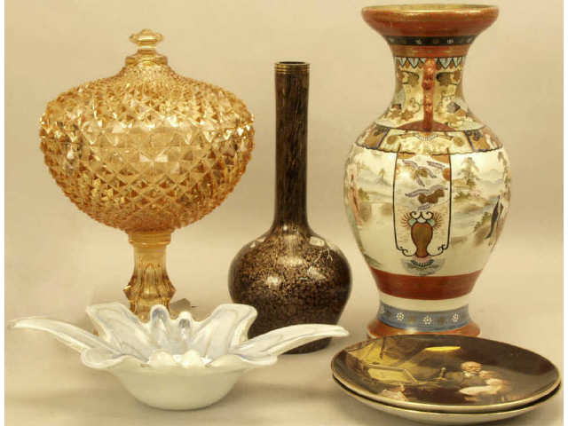 Appraisal: Miscellaneous collection of art glass repaired Chinese and more Estimate