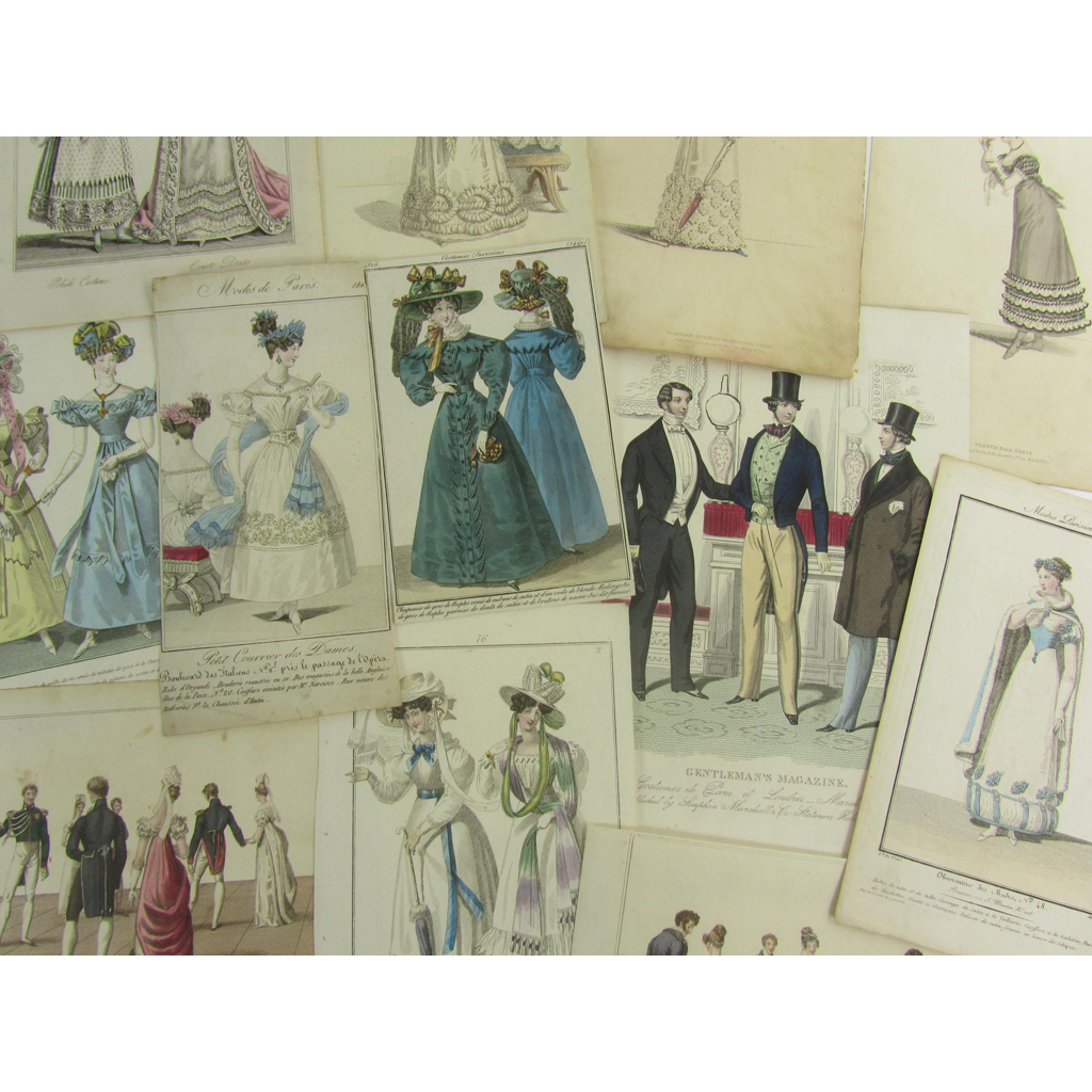 Appraisal: Fashion plates a large quantity over hand-coloured male and female