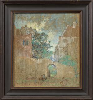 Appraisal: Will Henry Stevens - New Orleans Courtyard with Figures th