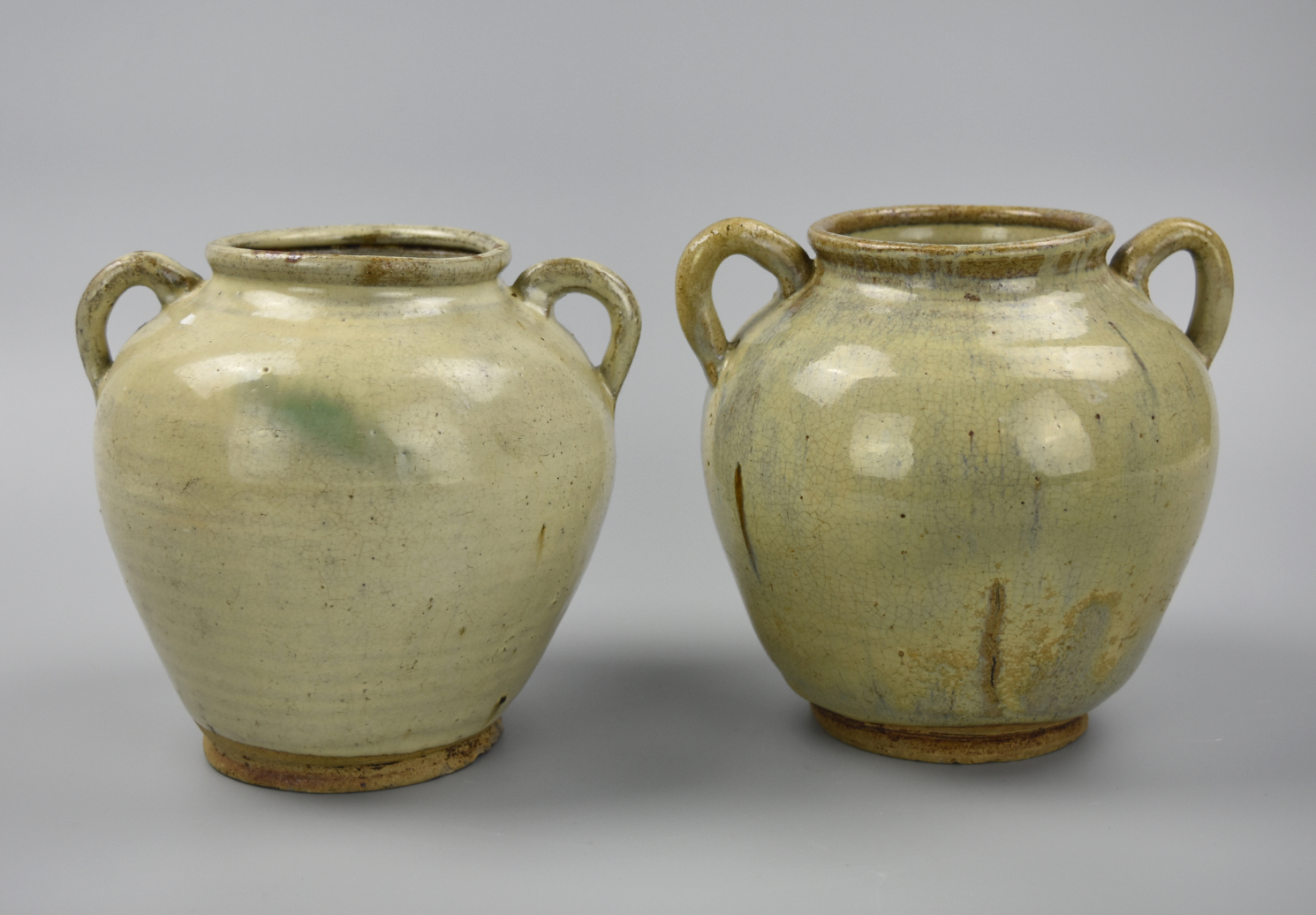 Appraisal: PAIR OF CHINESE HENAN WARE JAR YUAN DYNASTY Provenance Blutt