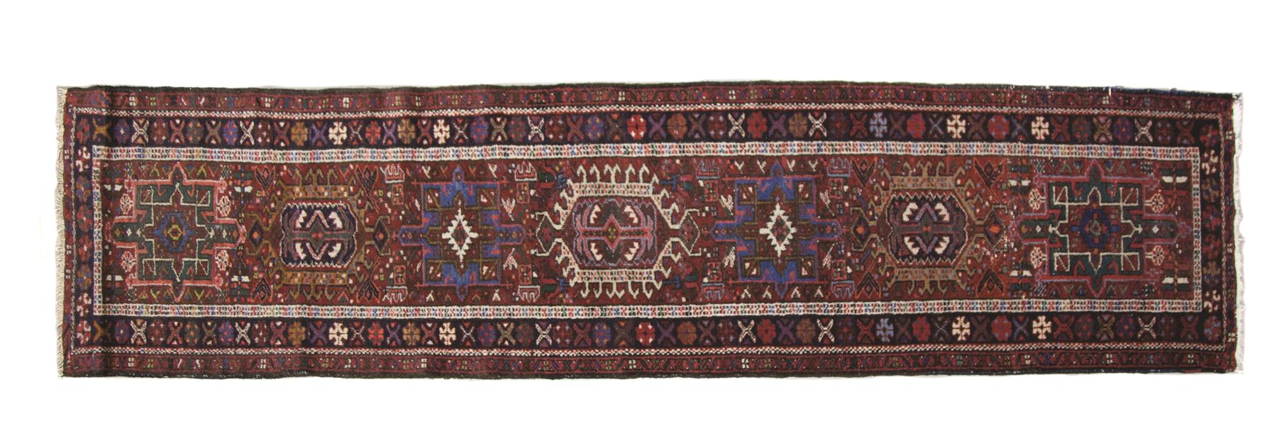 Appraisal: HANDMADE CAUCASIAN RUNNER Asian nd half- th century Wool with