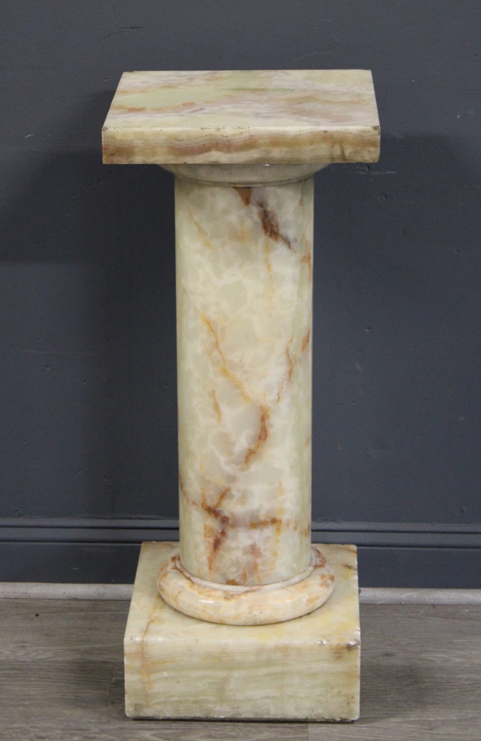 Appraisal: LARGE ANTIQUE ONYX PEDESTAL Good large size with nice original