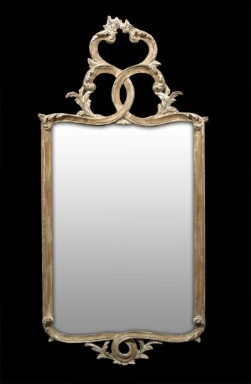 Appraisal: Italian Argente Looking Glass the beveled and shaped mirror plate