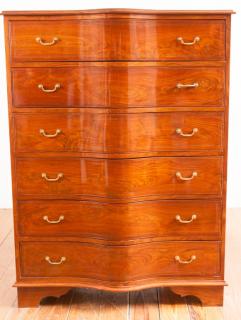 Appraisal: Bench Crafted Exotic Wood Chest of Drawers Bench Crafted exotic