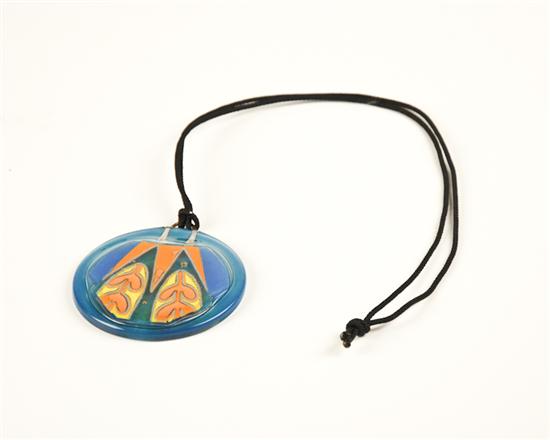 Appraisal: Higgins Glass Pendant Dia