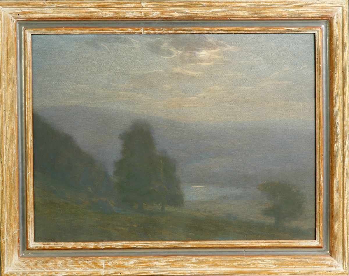 Appraisal: Thomas Rathbone Manley American - Landscape w stream Signed lower