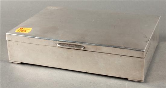 Appraisal: Mexican silver box R Carreno mid th century in H