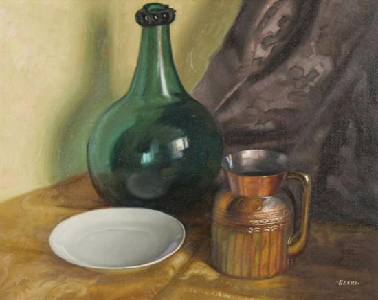 Appraisal: GEARY American th century STILL LIFE WITH COPPER JUG AND