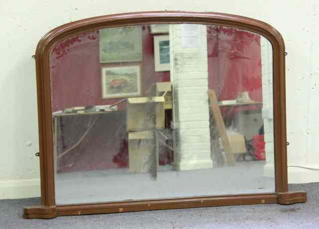 Appraisal: An overmantel mirror the arch glass cm x cm x