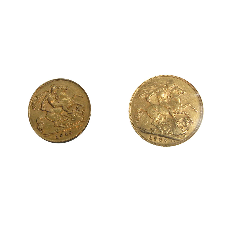 Appraisal: English Gold Sovereign and an English gold sovereign