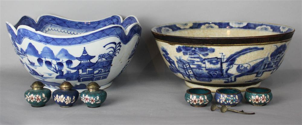 Appraisal: GROUP OF CHINESE TABLEWARES including a th C Chinese export