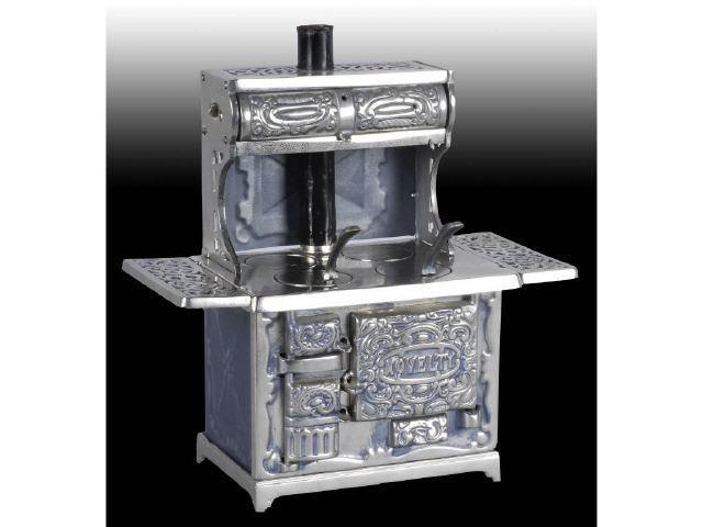 Appraisal: Novelty Children's Toy Stove Description Nickel-plated All four cover plates