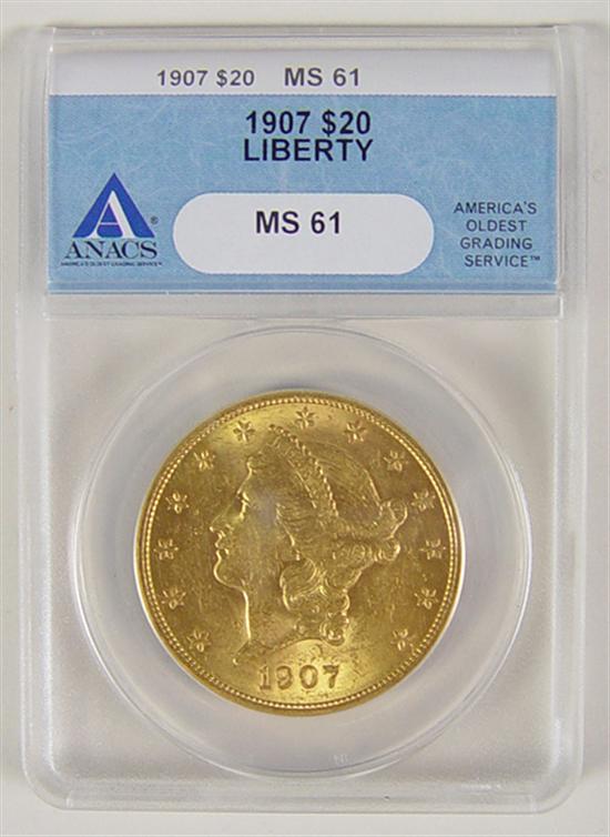 Appraisal: Gold Coin Anacs certified and graded MS