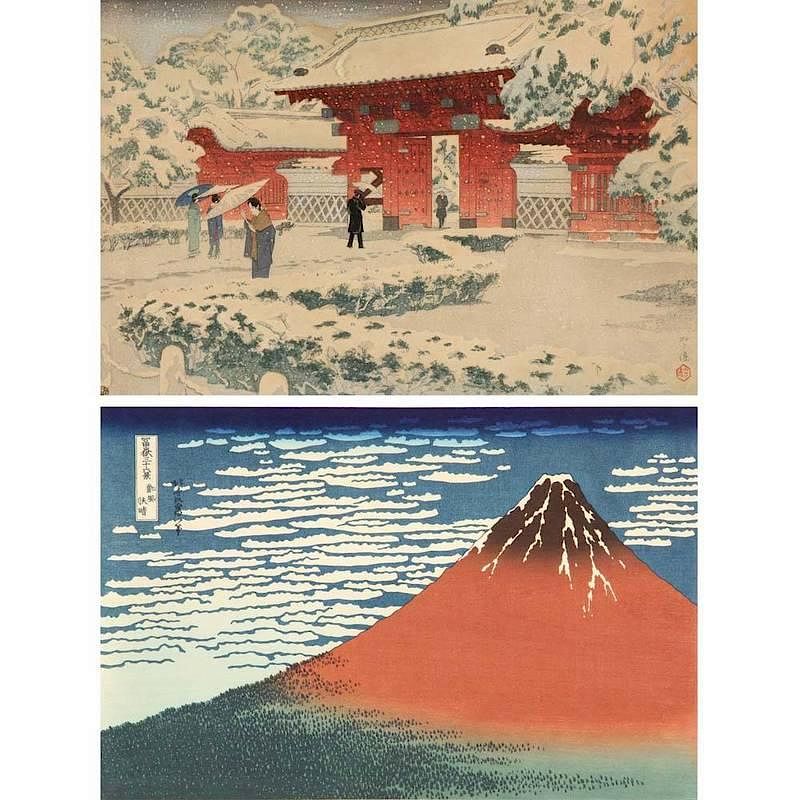 Appraisal: Two Japanese Woodblocks by Celebrated Artists the first titled Imperial