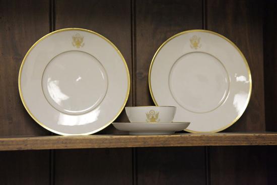 Appraisal: THREE PIECES OF ROYAL COPENHAGEN CHINA Danish c - White