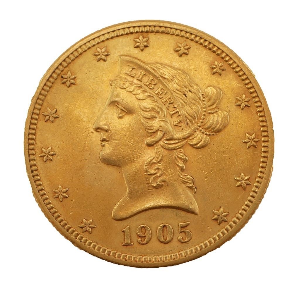 Appraisal: US gold ten dollar Liberty Head Gold Eagle coin Circulated