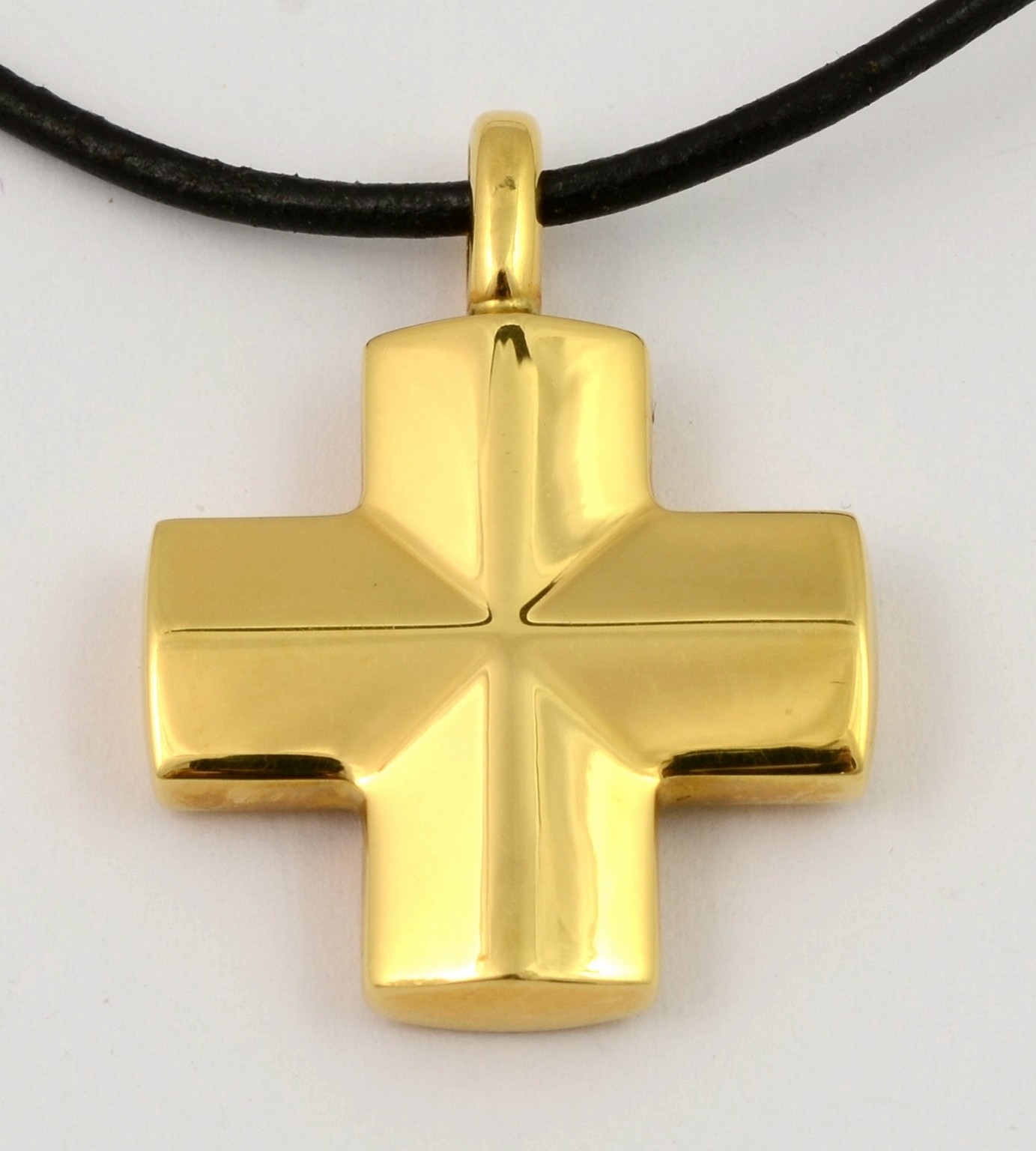 Appraisal: Georg Jensen K Solid Yellow Gold Beveled Maltese Cross on