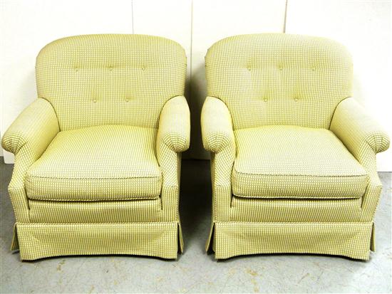 Appraisal: Pair Edwards Ferrell Ltd Boston upholstered side chairs green and