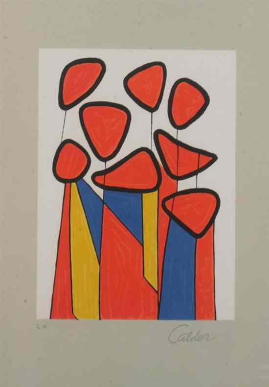 Appraisal: ALEXANDER CALDER American - ETERNITY signed and noted EA in