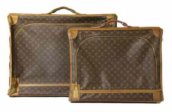 Appraisal: Two Louis Vuitton Monogram Canvas Softsided Suitcases Stamped Louis Vuitton