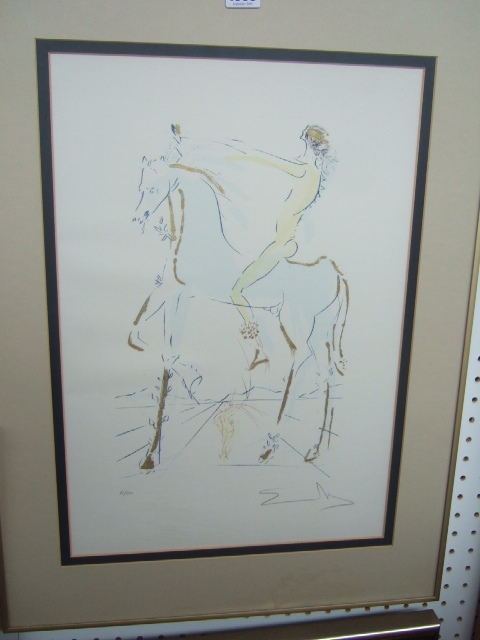 Appraisal: After Salvador Dali Figure on horseback two figures a pair