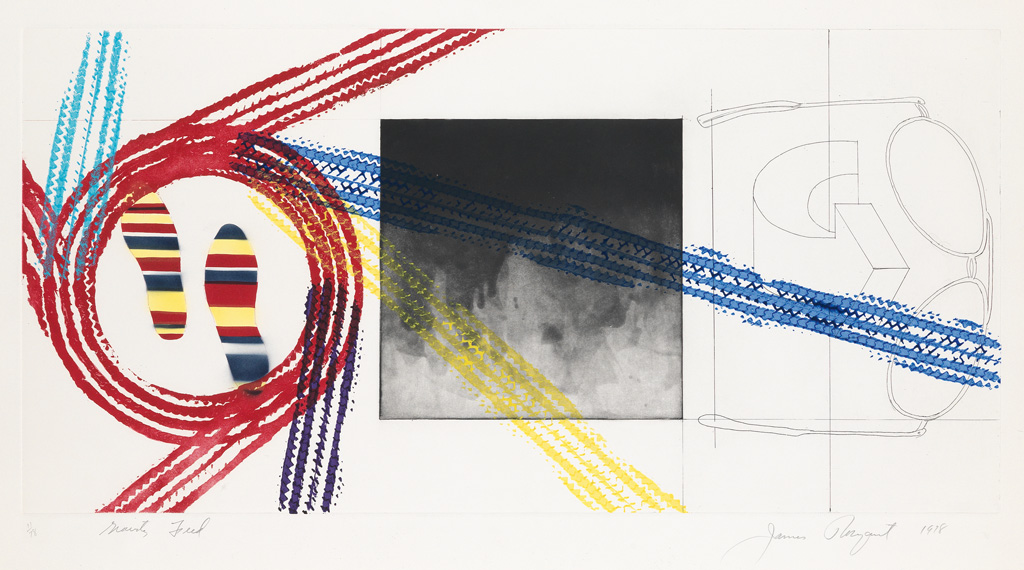 Appraisal: JAMES ROSENQUIST Gravity Feed Color etching and aquatint with pochoir