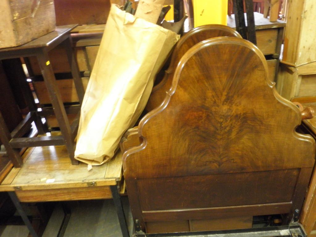 Appraisal: A school desk a pine small stool of tapering form