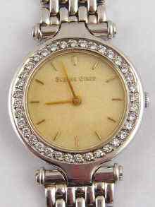 Appraisal: A carat white gold lady's bracelet watch with diamond set