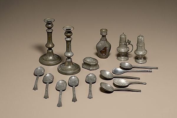 Appraisal: TABLE ARTICLES IN PEWTER English th to th century Table