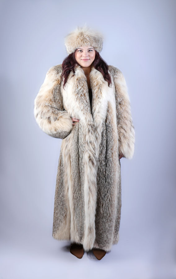 Appraisal: GORGEOUS LYNX FULL LENGTH COAT MATCHING HEAD BAND Really beautiful