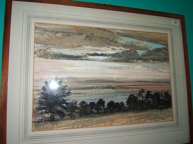 Appraisal: Philip H Smith A R C A 'Evening sky' chalk