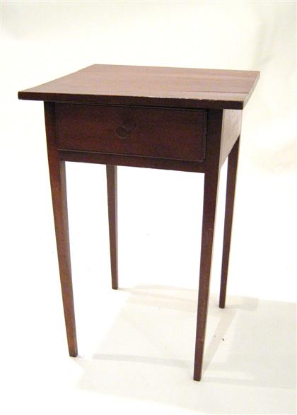 Appraisal: Federal cherry work table late th early th century With