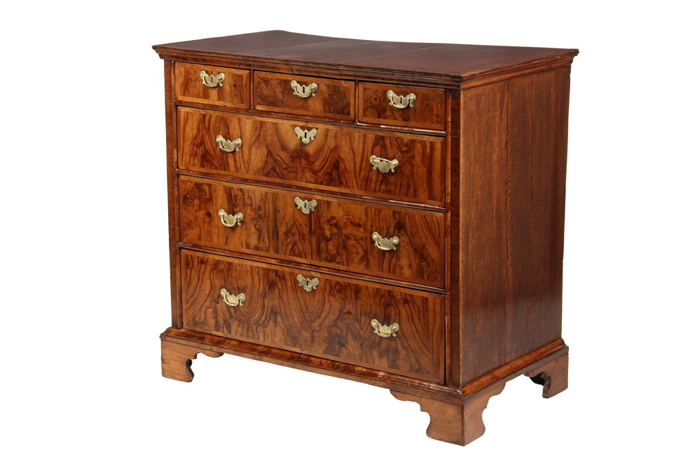 Appraisal: ENGLISH CHEST - th c Three over Three Drawers in