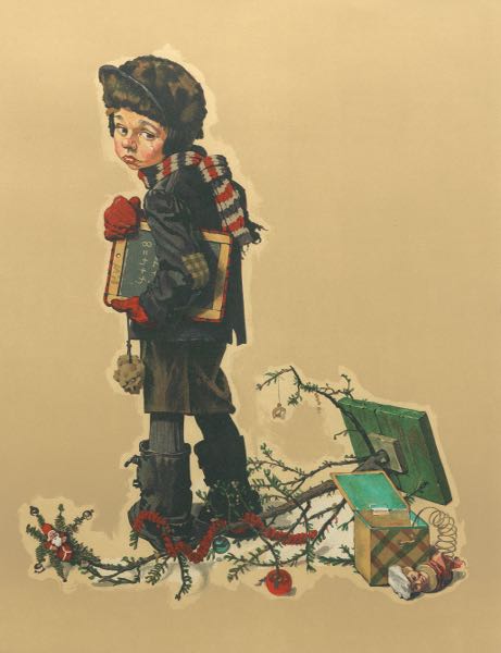 Appraisal: NORMAN ROCKWELL AMERICAN - x image size After Christmas Color