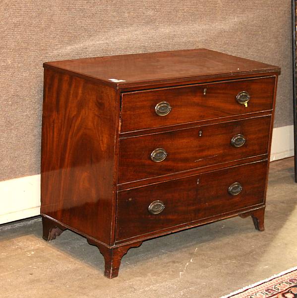 Appraisal: A George III mahogany chest of drawers height in width