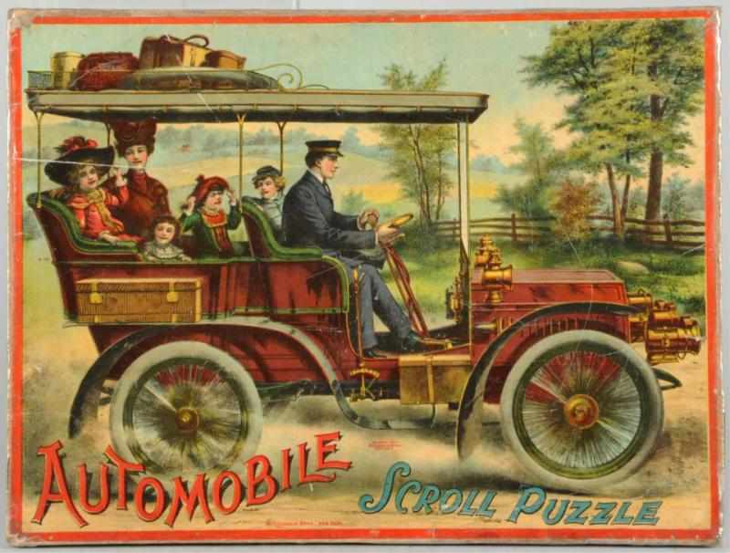 Appraisal: Early McLoughlin Brothers Automobile Puzzle Includes very colorful original box