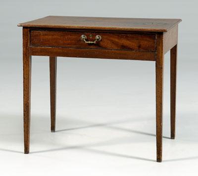 Appraisal: Georgian mahogany writing table dovetailed drawer with oak linings tapered