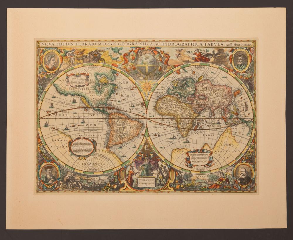 Appraisal: After Henricus Hondius II Dutch - Nova Totius Terrarum Orbis