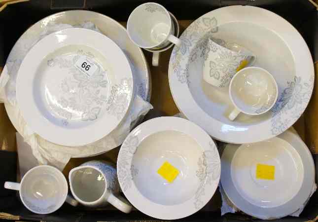 Appraisal: Johnson Brothers Ironstone Applique part dinner and tea service