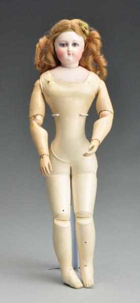 Appraisal: French Bru Lady Fashion Doll Description Bisque swivel head incised