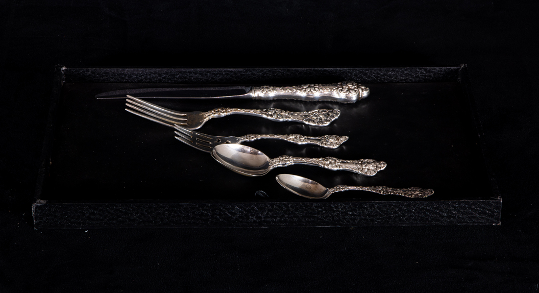 Appraisal: PC ALVIN LILY STERLING FLATWARE SET A DINNER FORK pc