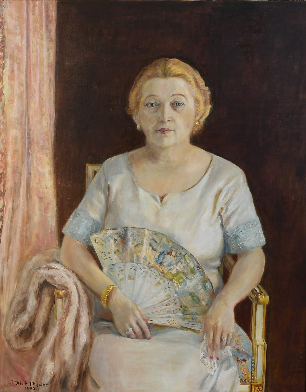 Appraisal: PHYSIOC Otis J American - Portrait of a Blond Middle-Aged