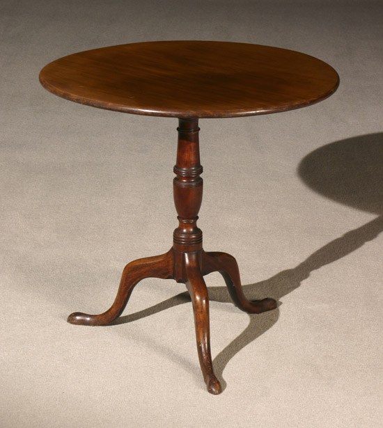 Appraisal: George III Mahogany Tip-Top Tripod Tea Table Last Quarter th