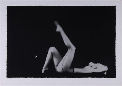 Appraisal: MILTON GREENE - MARILYN MONROE RECLINING PORTRAIT Black silkscreen on