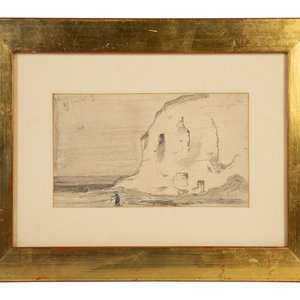 Appraisal: Eug ne Boudin French - Dieppe France Seaside graphite on