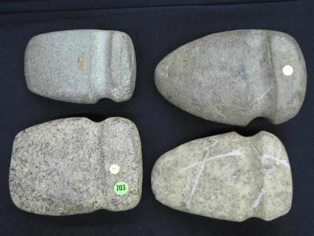 Appraisal: Four large grooved axes