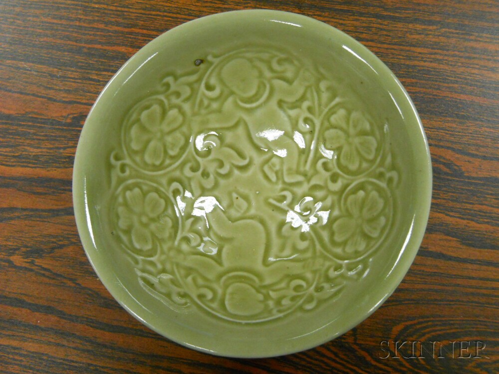 Appraisal: Celadon Bowl China th century small bowl-shape with a flared