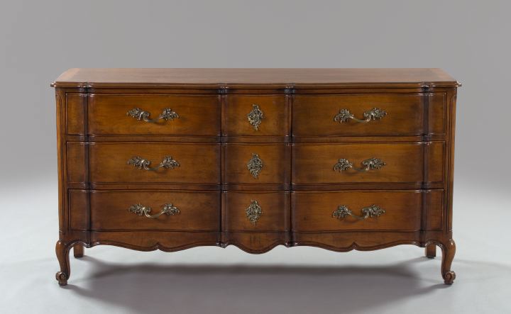 Appraisal: Provincial Louis XV-Style Mahogany Commode the rectangular top with shaped