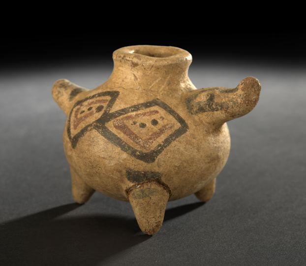 Appraisal: Small Pre-Columbian Terra Cotta Pot B C - A D