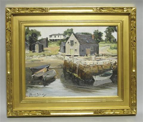 Appraisal: ALFRED GUNNAR BJAREBY AMERICAN - LANES COVE GLOUCESTER Oil on